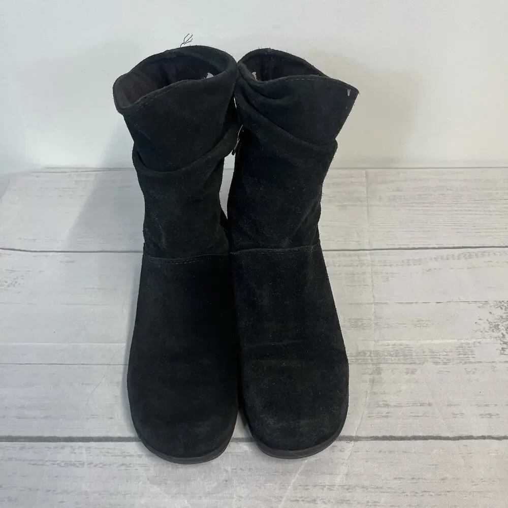 Martino Canadian Suede Leather Slouch Boots Women's 9M Winter Outdoor Ski Lodge